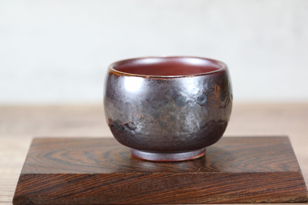 【沐春生活】天然落灰 柴烧茶碗 茶杯 名家叶敏祥手作 200ml - 茶具/茶杯 - 瓷 