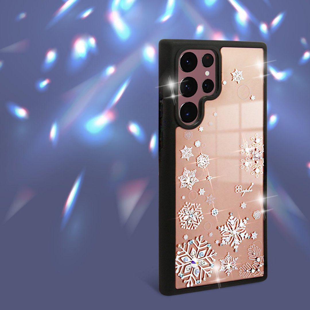 Samsung Galaxy S22全系列 军规防摔镜面水晶彩钻手机壳-纷飞雪 - 手机壳/手机套 - 其他材质 多色