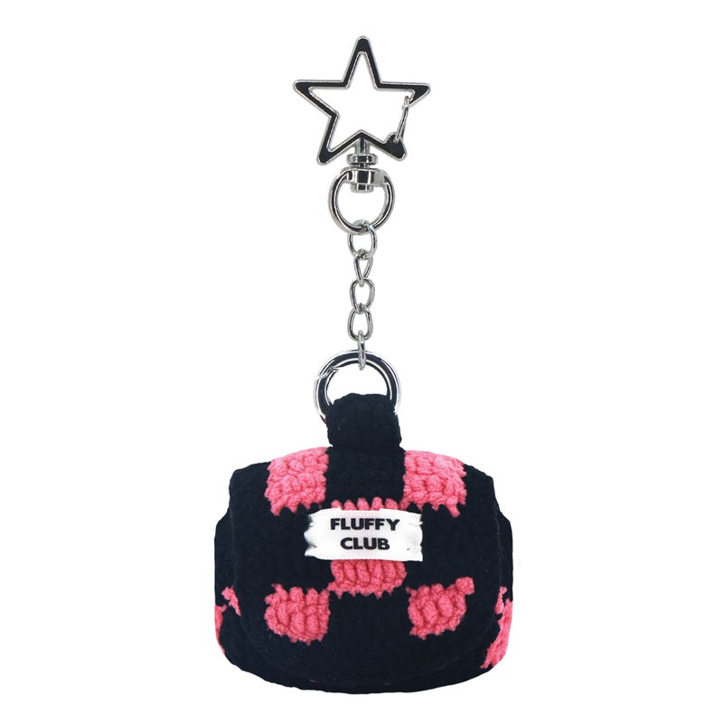 “将死！”棋盘格 AirPods 3 & Pro 保护壳 (黑粉色_星星弹簧) - 耳机收纳 - 绣线 粉红色