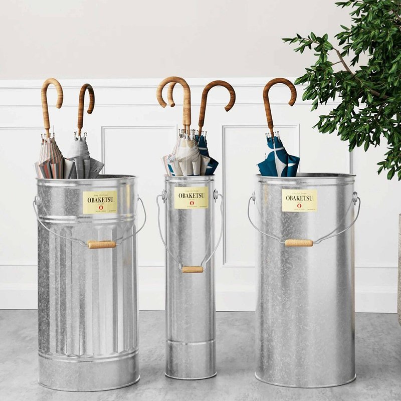 日本 OBAKETSU 手工制伞桶 储物桶 收纳 - 收纳用品 - 不锈钢 银色