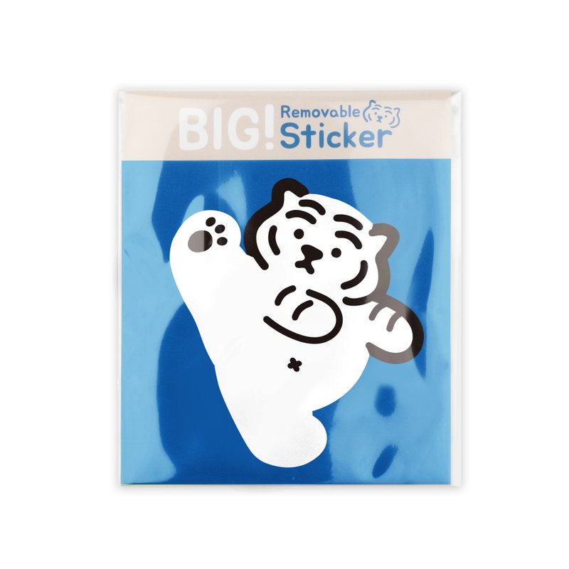 躺肥虎 侧踢 大张 可删除式 造型贴纸 / 单入组 A-byo tige - 贴纸 - 纸 