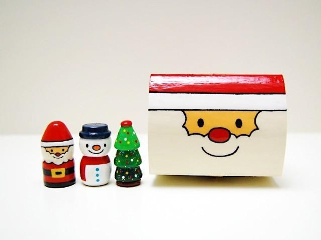 ☆ X'mas-Box ☆ Santa Claus [1] - 收纳用品 - 木头 红色