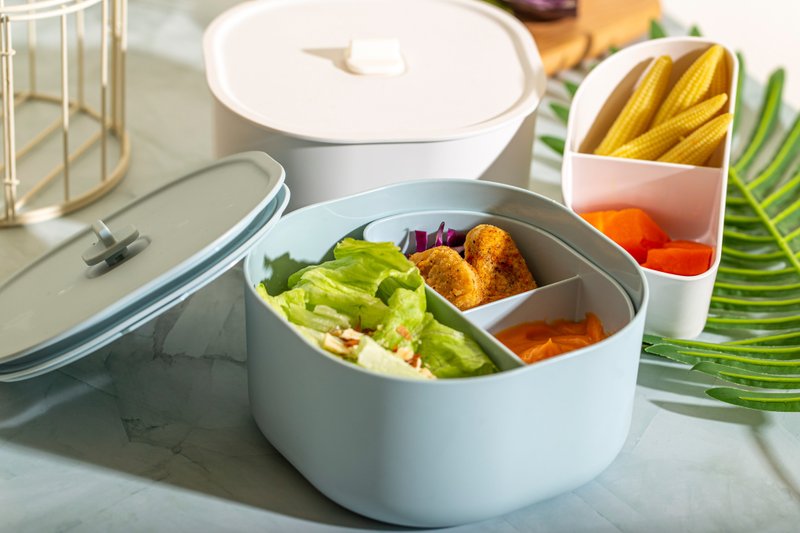 日日便当盒 全配版2入组 保鲜盒 环保餐盒 分隔便当盒 台湾制造 - 便当盒/饭盒 - 环保材料 