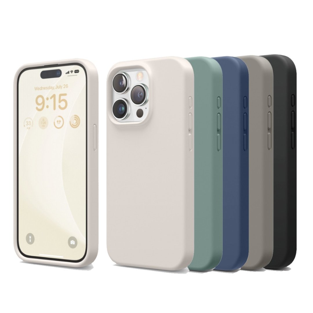 iPhone 15 Pro Max 6.7寸不沾纹液态硅胶手机壳 - 手机壳/手机套 - 硅胶 多色
