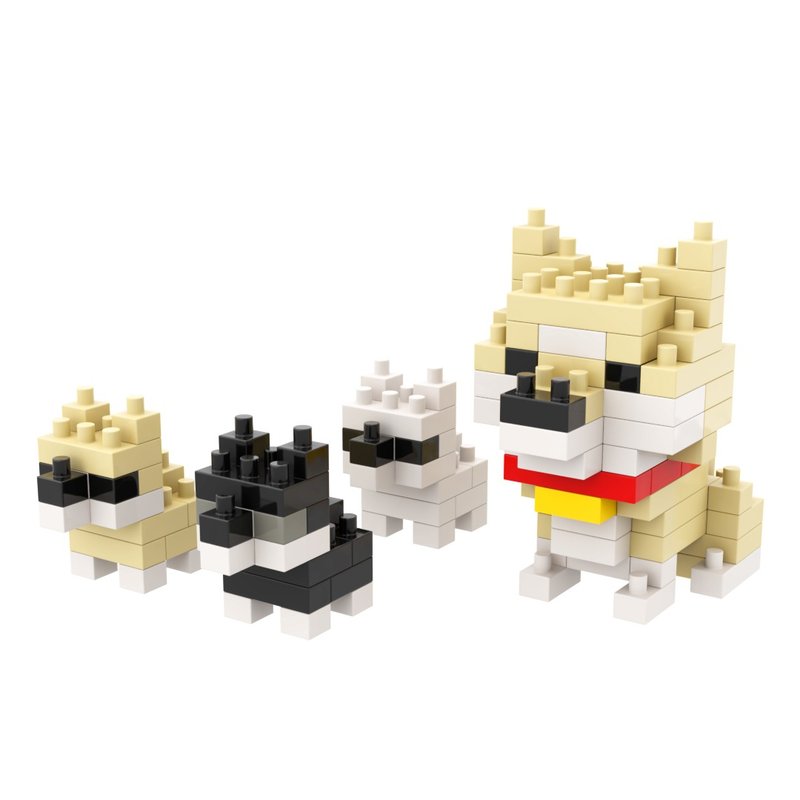 Archbrick 柴犬与小柴犬狗狗们微积木 - 玩偶/公仔 - 塑料 多色