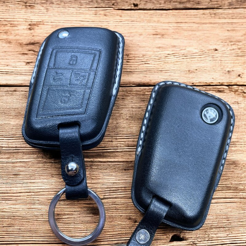 道奇汽车钥匙皮套意大利皮革 - 钥匙链/钥匙包 - 真皮 红色