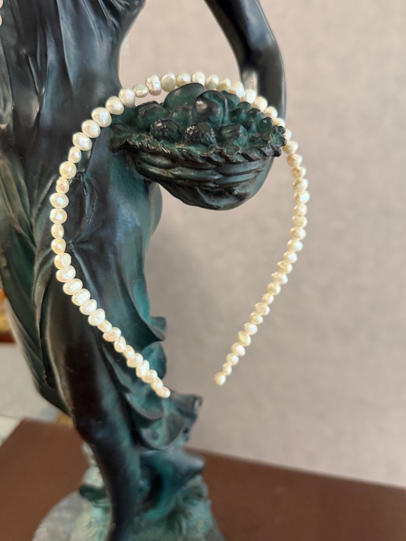 PJ 淡水珍珠发箍 - 发带/发箍 - 珍珠 