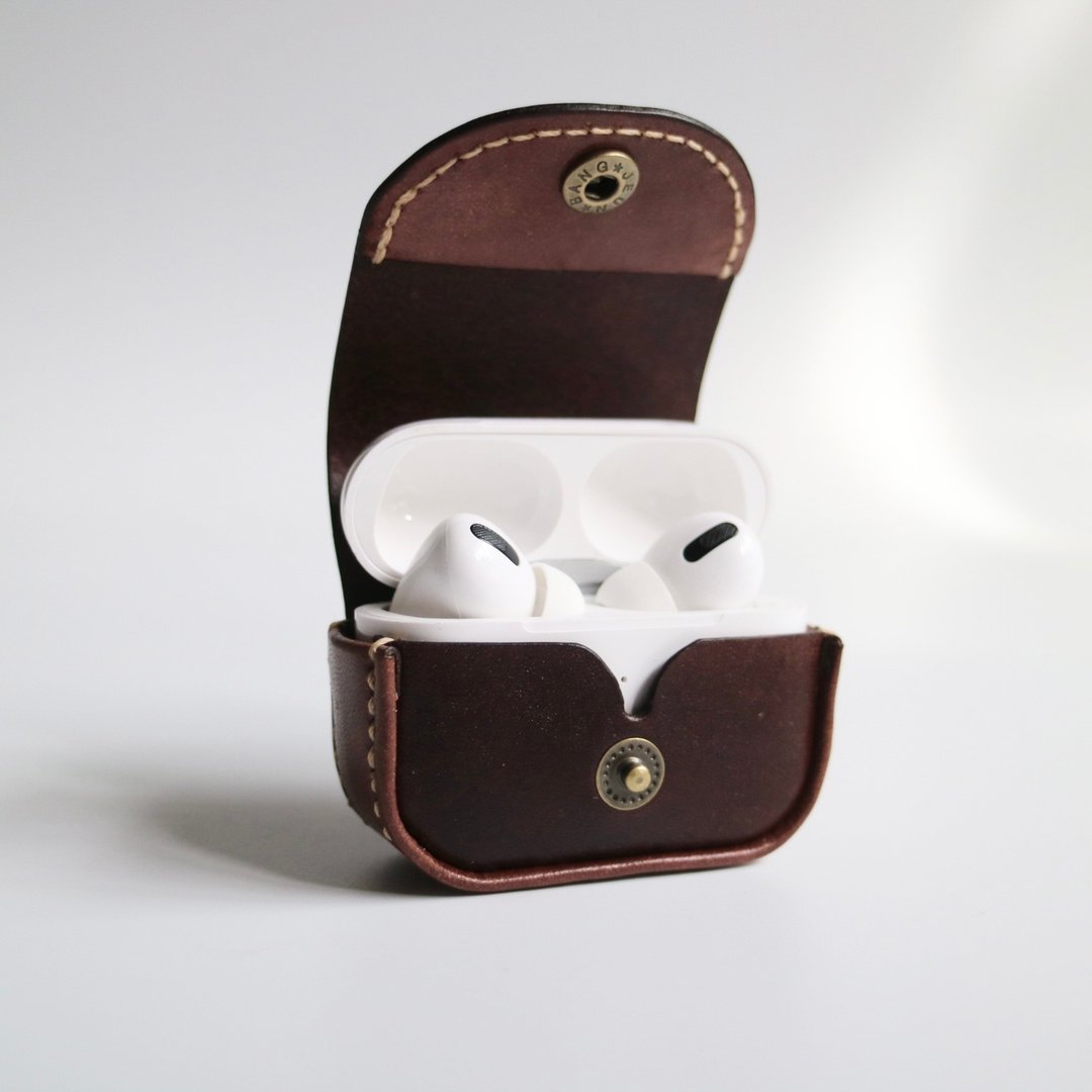AirPods pro 2 皮革保护套 保护壳 收纳皮套 ----布朗尼 - 耳机收纳 - 真皮 咖啡色