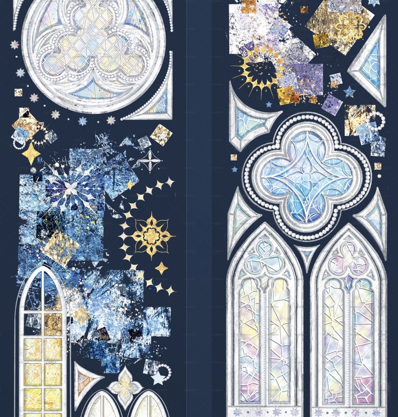 西亚之窗 PET 紙膠帶 琉璃光 10米卷 - 纸胶带 - 其他材质 多色