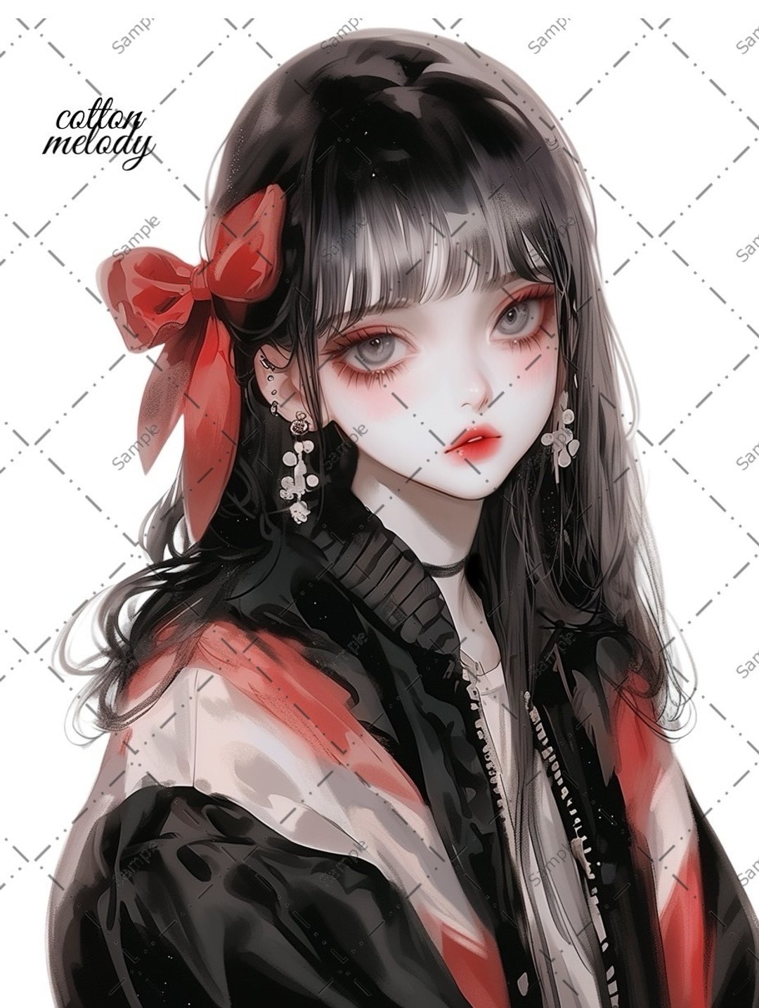 original sticker no.775 人物贴纸 原创贴纸 人物贴纸 女孩贴纸 原创人物贴纸 - 贴纸 - 纸 