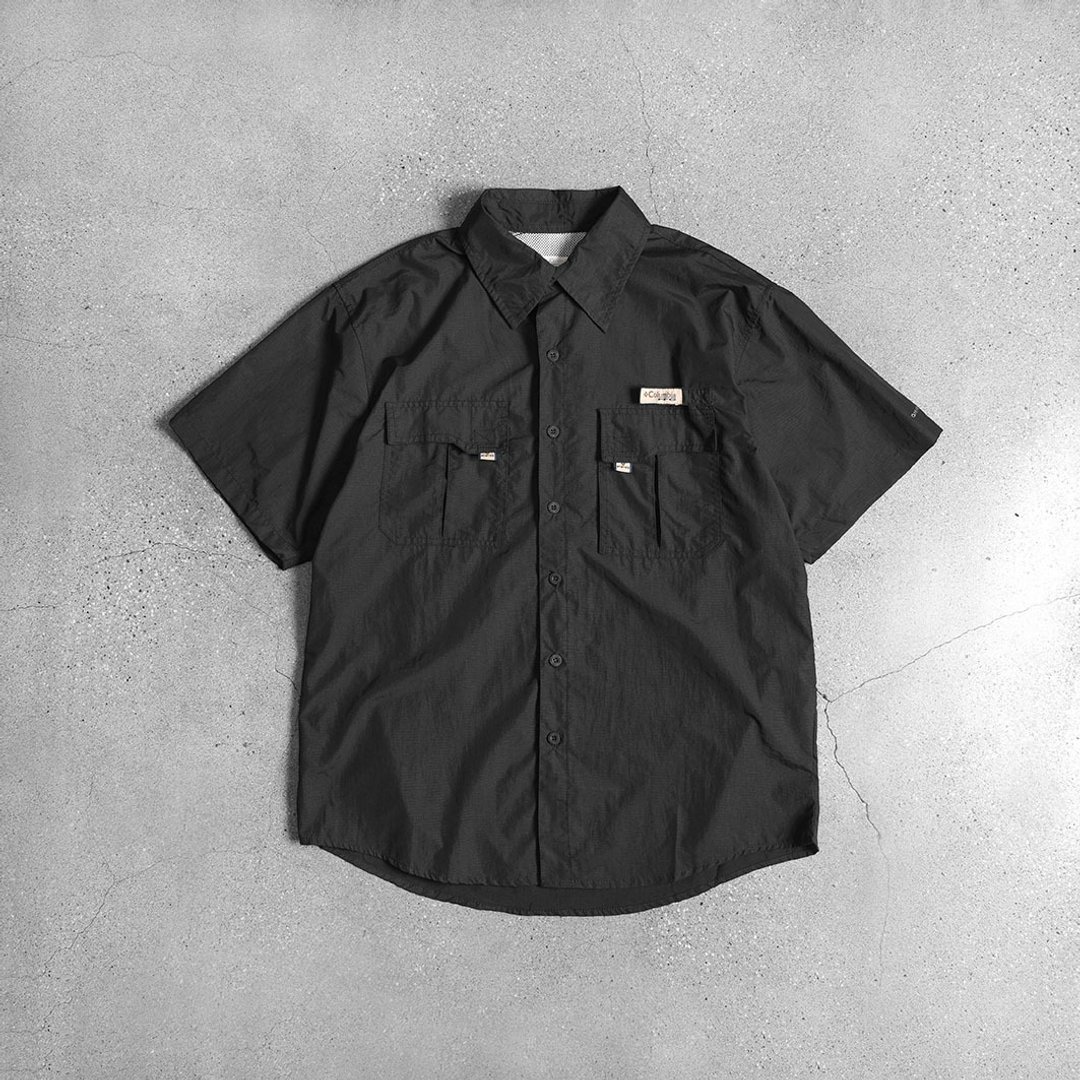 Columbia 钓鱼衬衫 /Vintage古着 - 男装衬衫 - 其他材质 黑色
