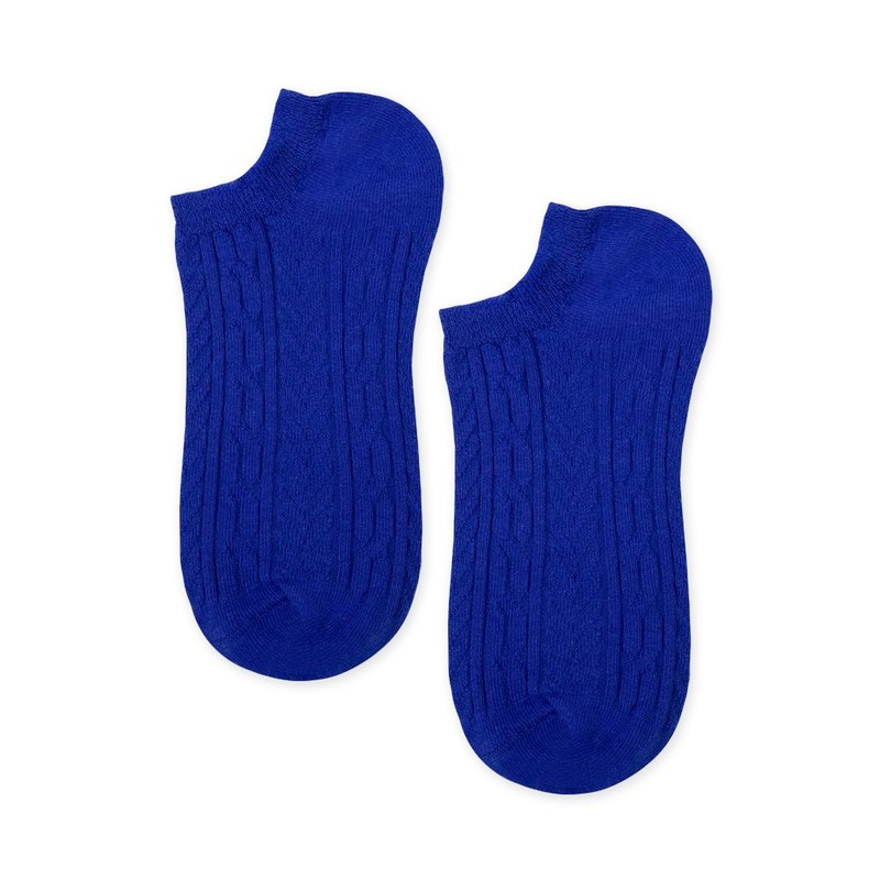in Pairs | 小浪漫船型袜-蓝 - 袜子 - 棉．麻 蓝色