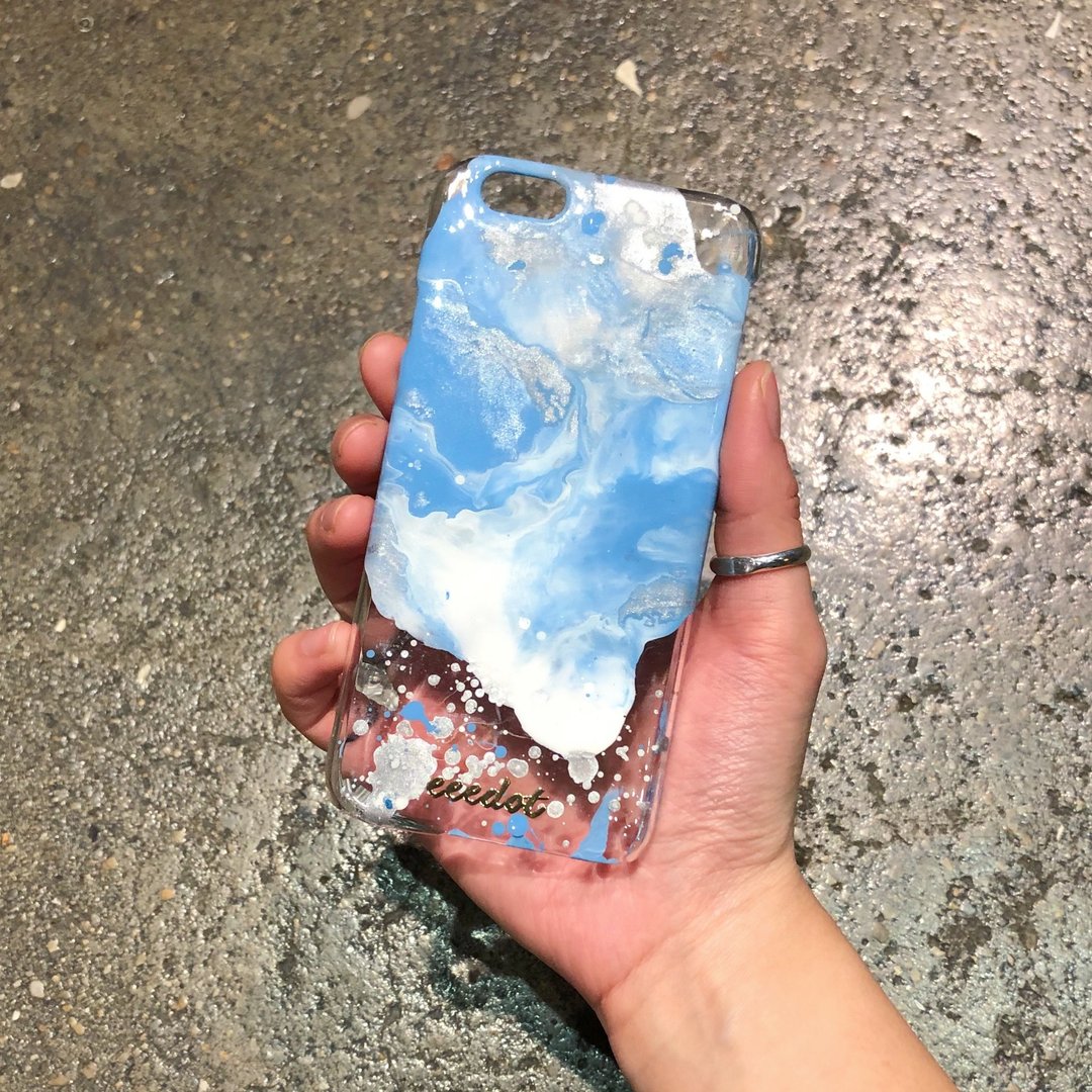 IPHONE 6/6S | 手绘手机壳 | 蓝银海波系列 - 手机壳/手机套 - 防水材质 