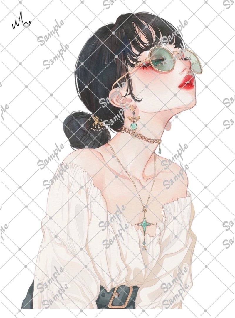 原创人物贴纸 2026.1 月新款 - 贴纸 - 纸 