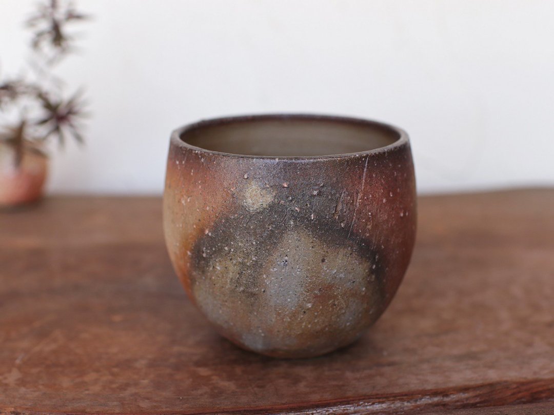 Bizen ware free cup (large) f2-025 - 其他杯子 - 陶 咖啡色