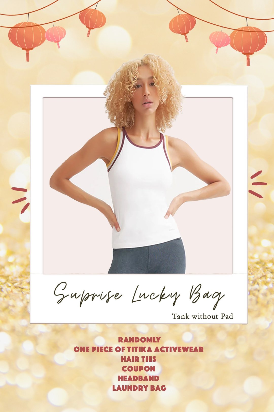 Surprise Lucky Bag Set - Tank(without Bras Pads) - 女装运动衣 - 其他人造纤维 