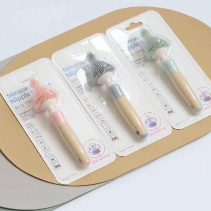 MODU'I 铂金硅胶奶瓶奶嘴刷 - 奶瓶/奶嘴 - 硅胶 多色