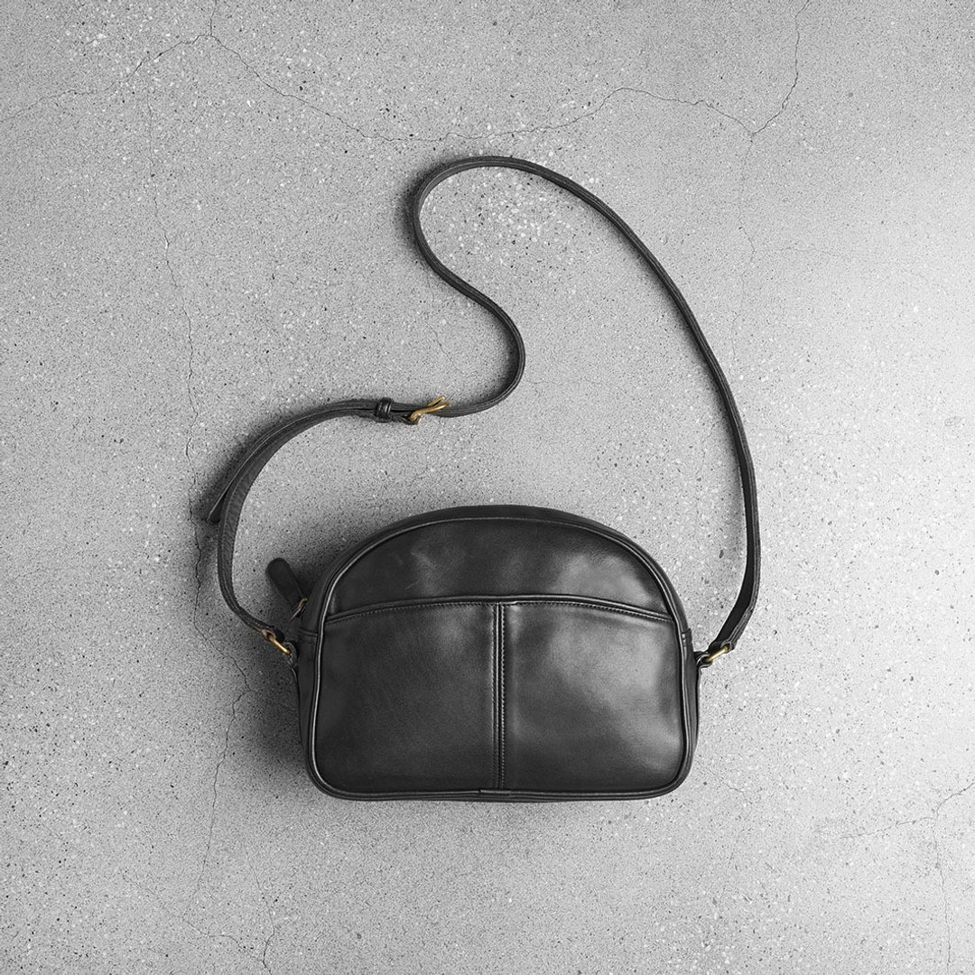Coach 古董斜肩包 / Vintage 古着 - 侧背包/斜挎包 - 真皮 黑色
