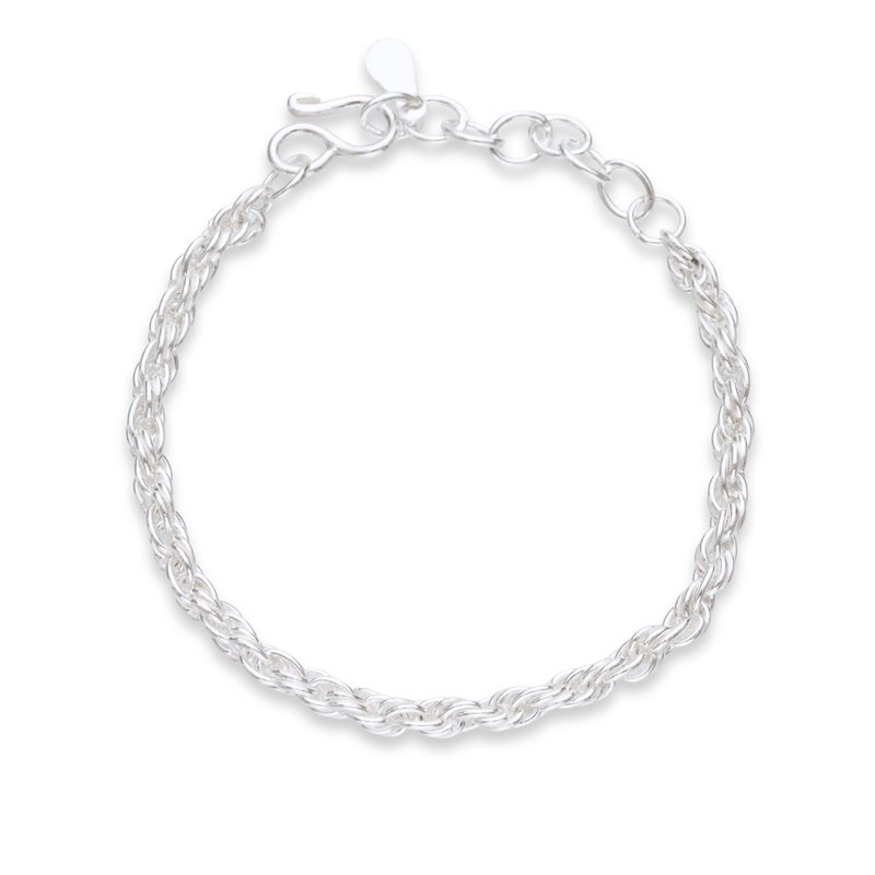 【童乐绘金饰】儿童纯银手链 麻花 (弥月银饰 满月礼 宝宝足银) - 满月礼盒 - 纯银 银色