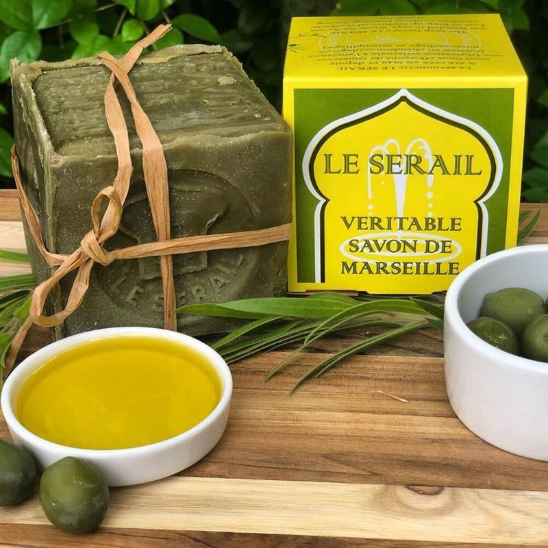 法国席哈尔正统手作马赛皂72%橄榄油300g/600g - 肥皂/手工皂 - 其他材质 绿色