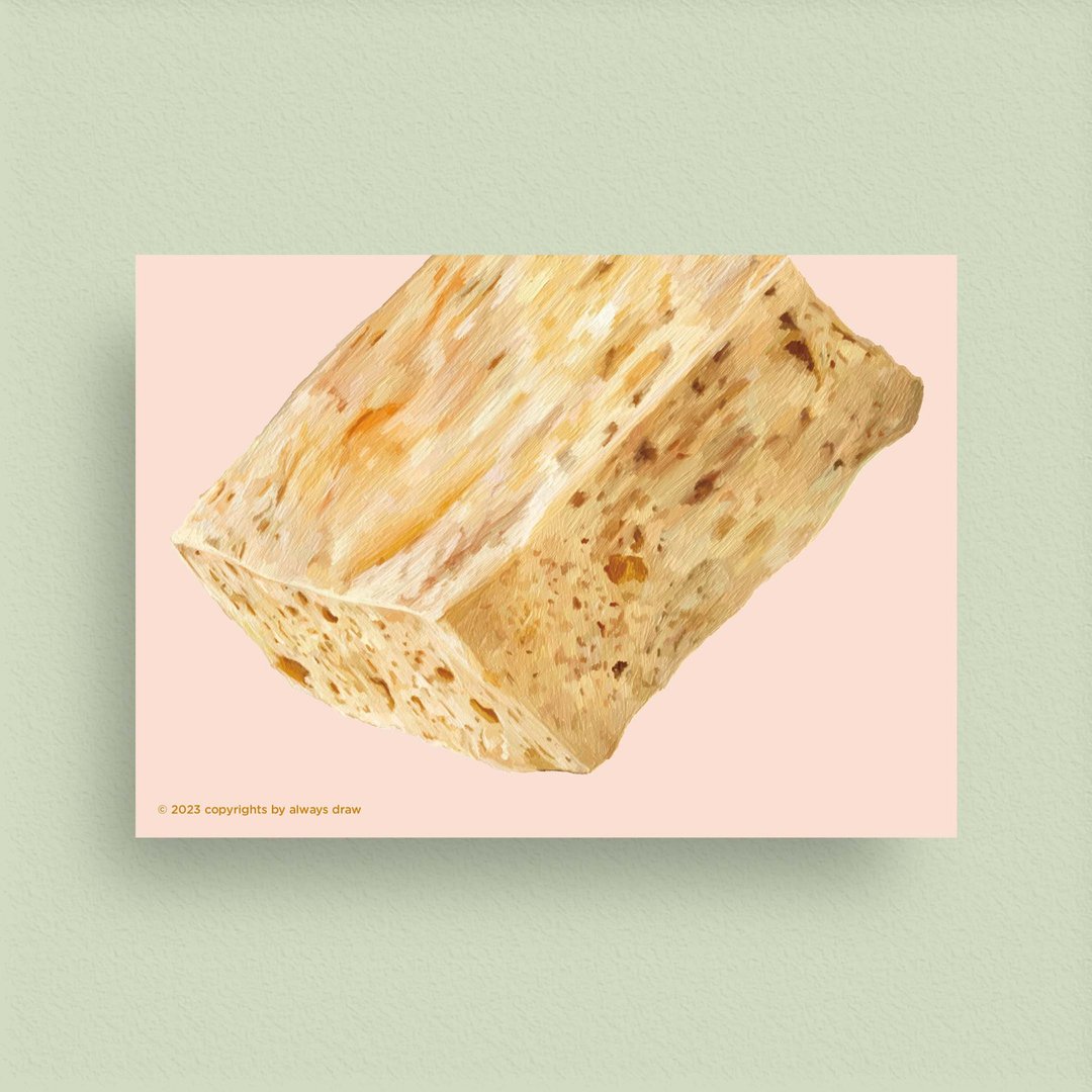 臭豆腐 - 台湾小吃明信片 - always eat 总绘吃系列 - 卡片/明信片 - 纸 粉红色