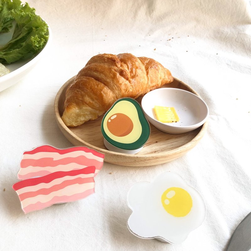 Grip Tok: Breakfast Set - 手机座/防尘塞 - 压克力 多色