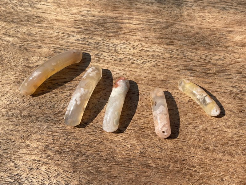 圆条手镯节— 樱花玛瑙。手链。配件 - 手链/手环 - 半宝石 多色