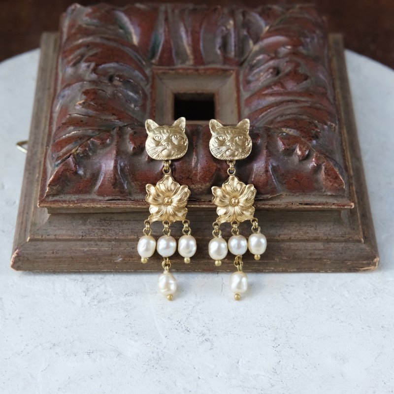 Minou - 耳环/耳夹 - 其他金属 金色