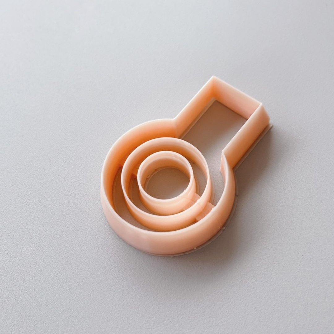 1 point // Clay cutter Polymer clay Polymer clay cutter Cookie type 3D printer D - 零件/散装材料/工具 - 塑料 黑色