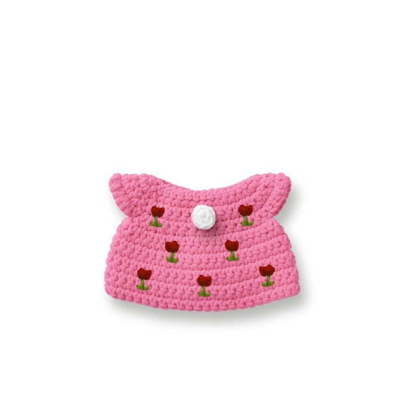 荷蘭Miffy米菲兔 配件衣服 鬱金香桃紅洋裝 純棉手工 娃娃配件 - 玩偶/公仔 - 棉．麻 红色