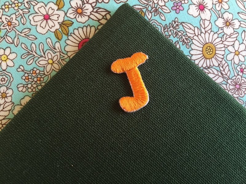绣布贴 - 英文字母系列 - 大写J - 其他 - 绣线 