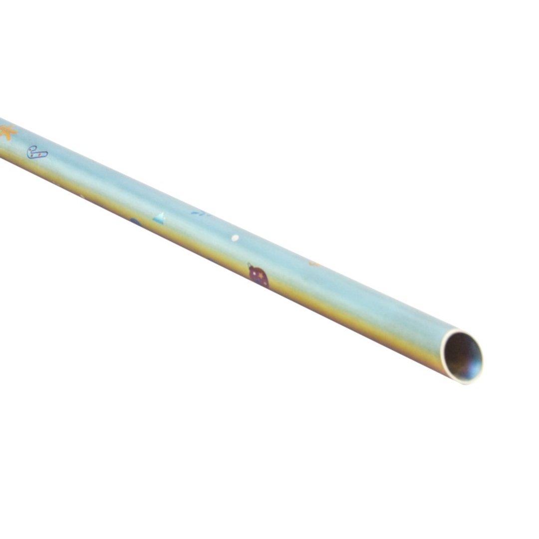 纯钛斜口吸管(12mm) -礼物系列-五种样式可选 赠收纳袋&清洁刷 - 环保吸管 - 其他金属 多色