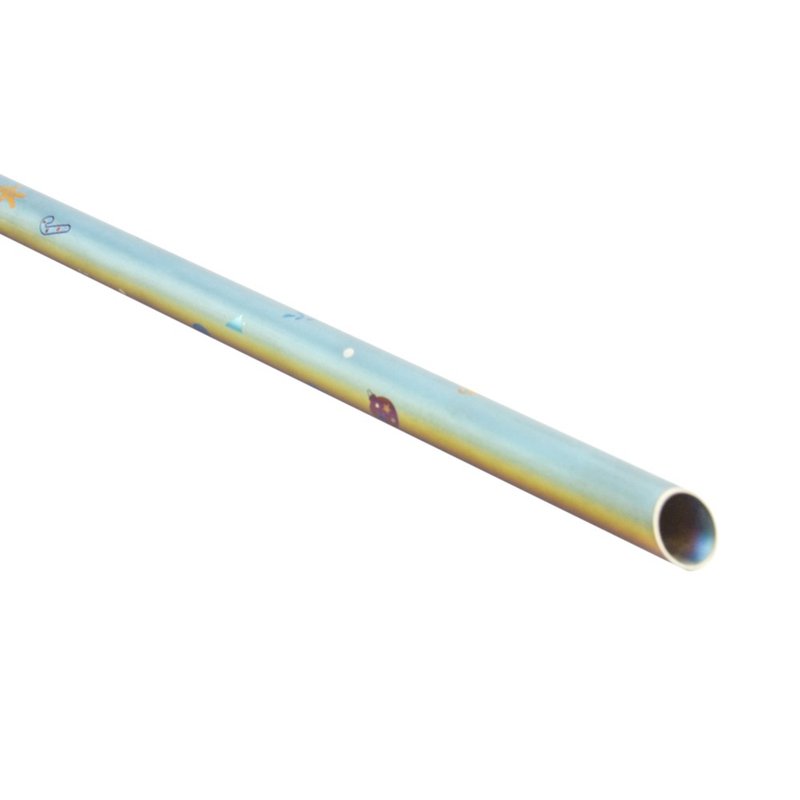 纯钛斜口吸管(12mm) -礼物系列-五种样式可选 赠收纳袋&清洁刷 - 环保吸管 - 其他金属 多色