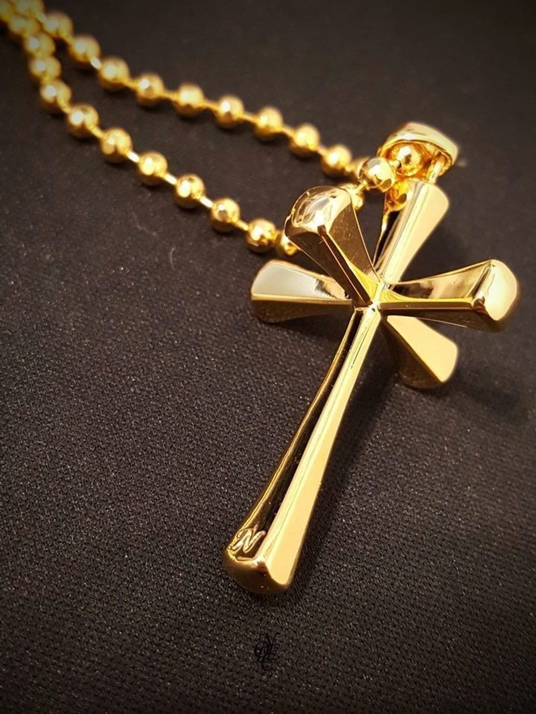 3D Cross 18K金 设计款项链 - 项链 - 其他金属 金色