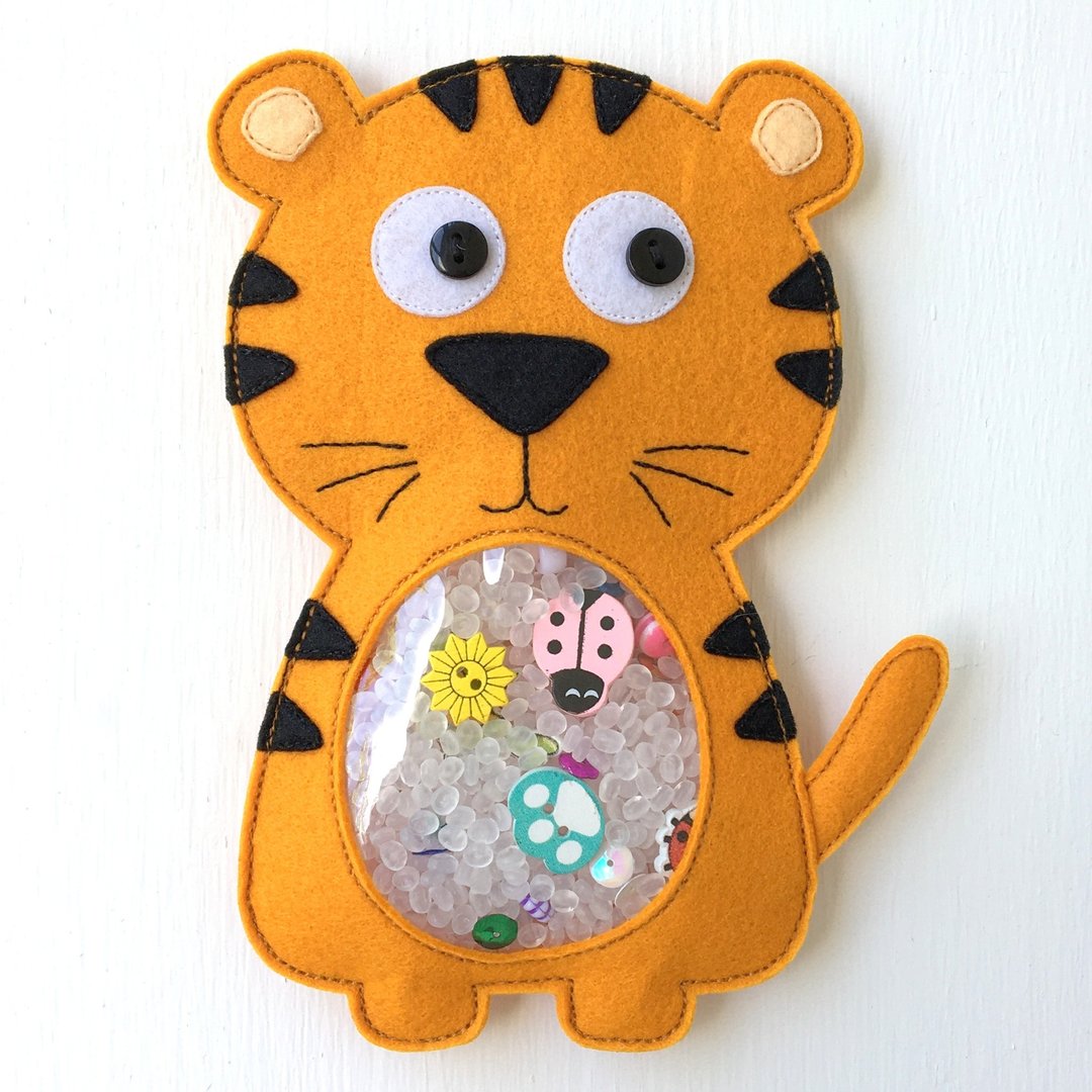 Travel baby toy, Sensory bag, One year old gift - 玩具/玩偶 - 环保材料 橘色