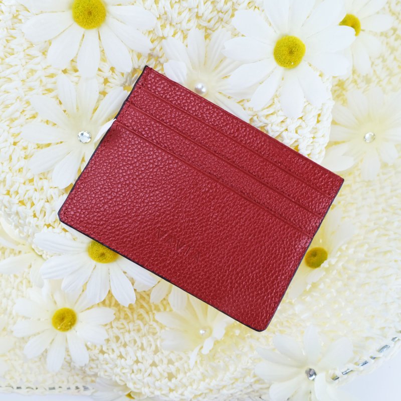RED : Card Holder - 皮夹/钱包 - 真皮 红色