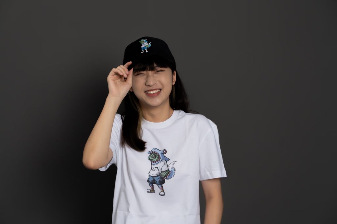 ISFN 小恩 logo plain T-shirt 情侣衣 - 中性连帽卫衣/T 恤 - 棉．麻 黑色