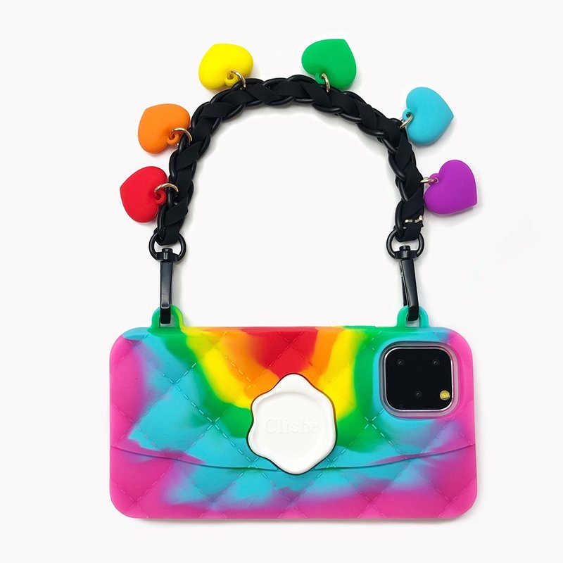 【Candies】爱之彩虹手提晚宴包壳 - 11 Pro / 11 Pro Max - 手机壳/手机套 - 硅胶 多色