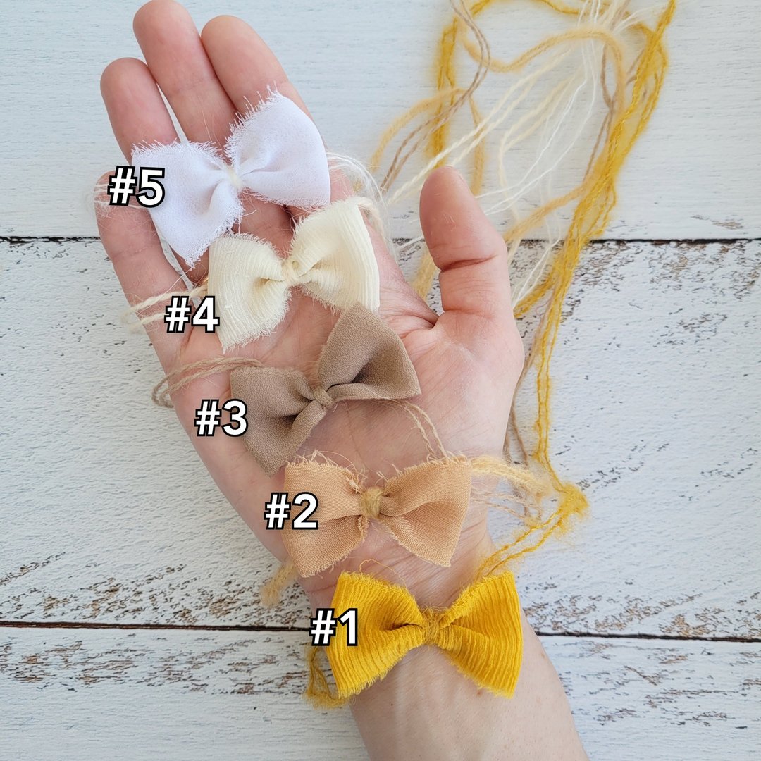 Newborn bow headbahd. Newborn photo props. - 婴儿饰品 - 羊毛 