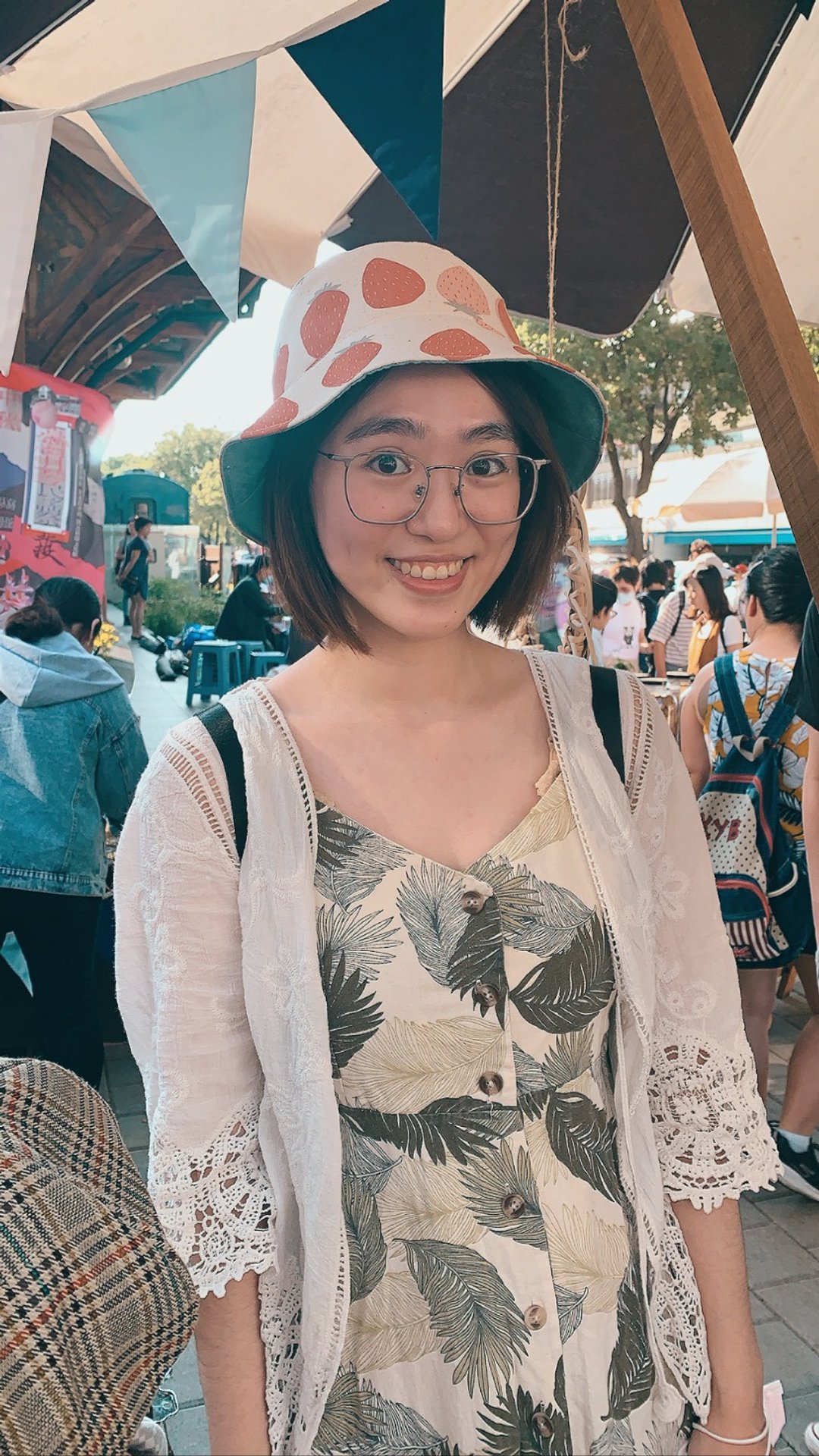 草莓甜心双面渔夫帽 - 帽子 - 棉 红色
