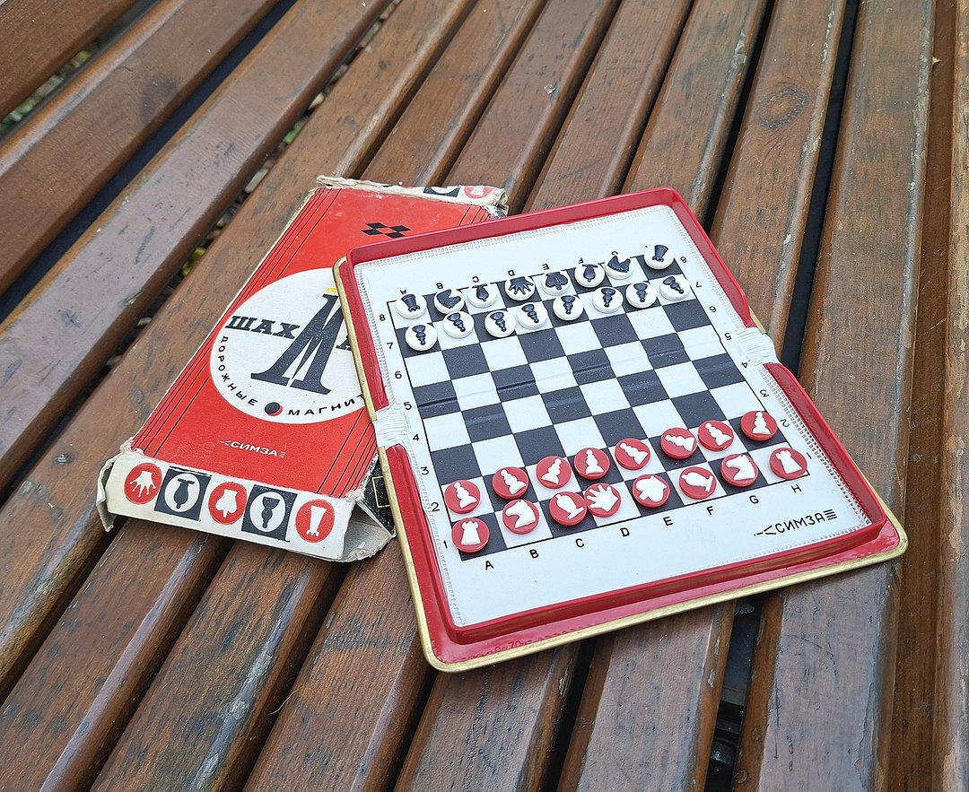 Simza 磁性西洋棋组 – 复古俄罗斯苏联袖珍西洋棋游戏 - 桌游/玩具 - 其他材质 红色