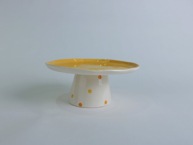 /尊荣高脚盘/ 手捏陶瓷器皿 - 盘子/餐盘/盘架 - 陶 多色