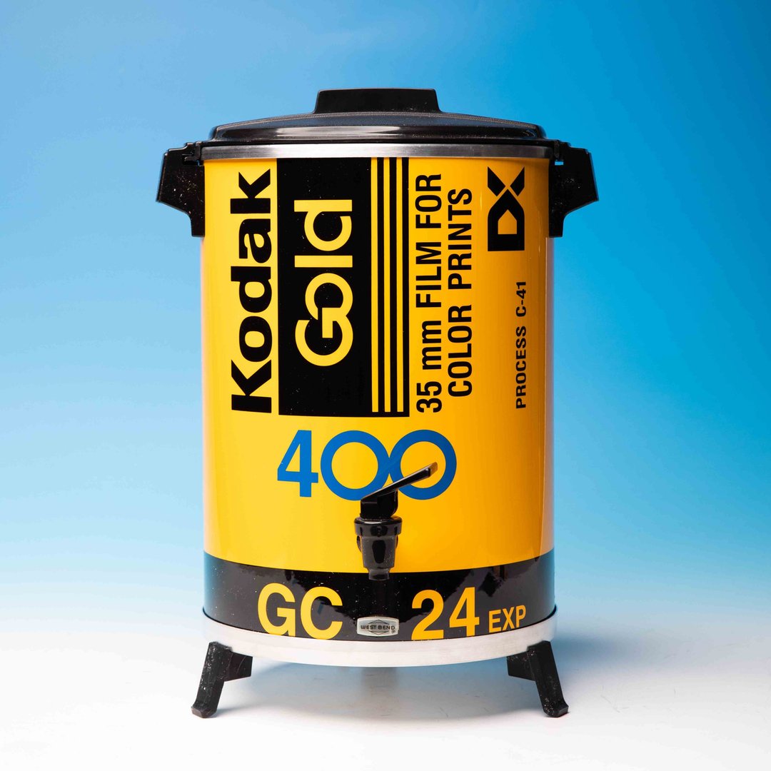 桑惠商号  1970s 美国制  柯达KODAK 金软片美式咖啡壶 热水壶 - 保温瓶/保温杯 - 其他金属 多色