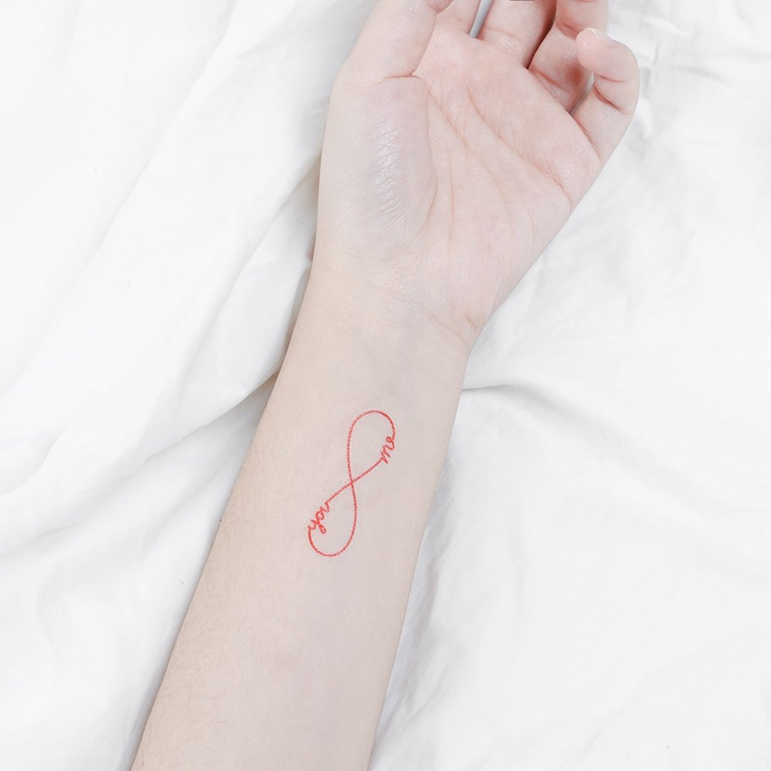 刺青纹身贴纸 / you & me 无限 Surprise Tattoos - 纹身贴 - 纸 红色