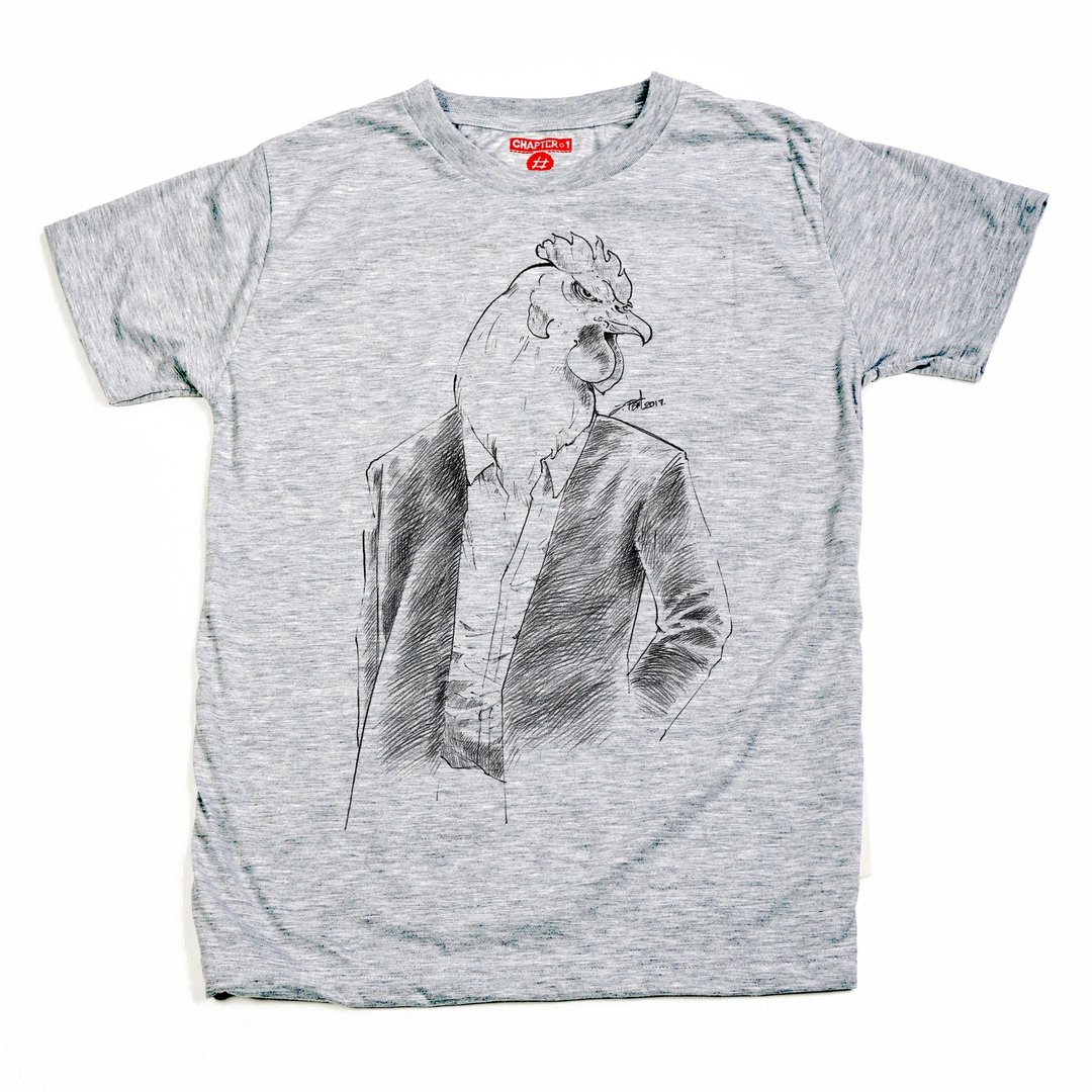 Chicken wear suit unisex men woman cotton mix Chapter One T-shirt - 男装上衣/T 恤 - 棉 白色