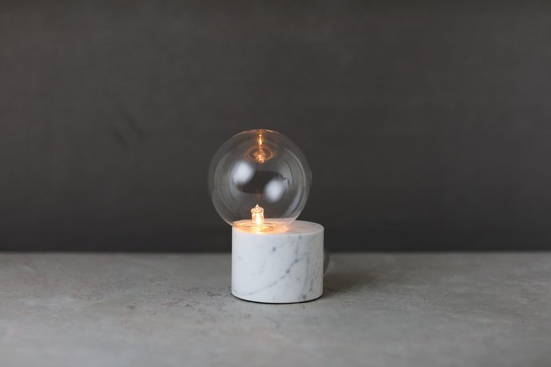 圆柱 大理石灯 / Cylindrical Lamp - 灯具/灯饰 - 石头 白色