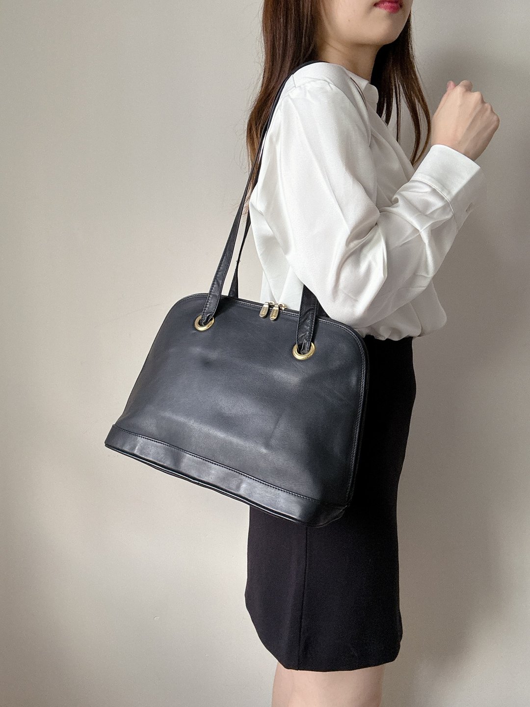 中古美品 Bally 巴利 托特包 Tote Bag 中性 牛皮 - 侧背包/斜挎包 - 真皮 黑色