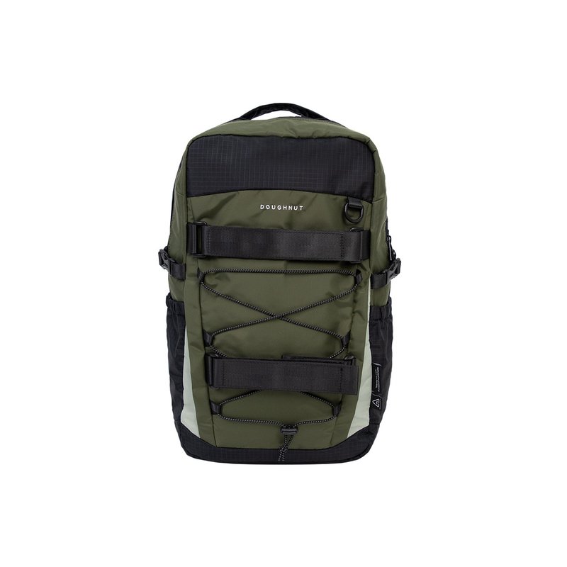 【DOUGHNUT】15寸 防泼水 大后背包 滑板包 水壶格 韩系-军绿 STC - 电脑包 - 环保材料 绿色