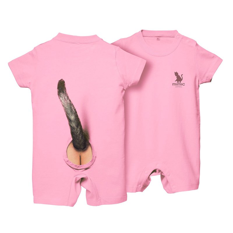 动物尾巴包屁衣・猫（粉红色／ 70 cm） - 其他 - 棉．麻 粉红色