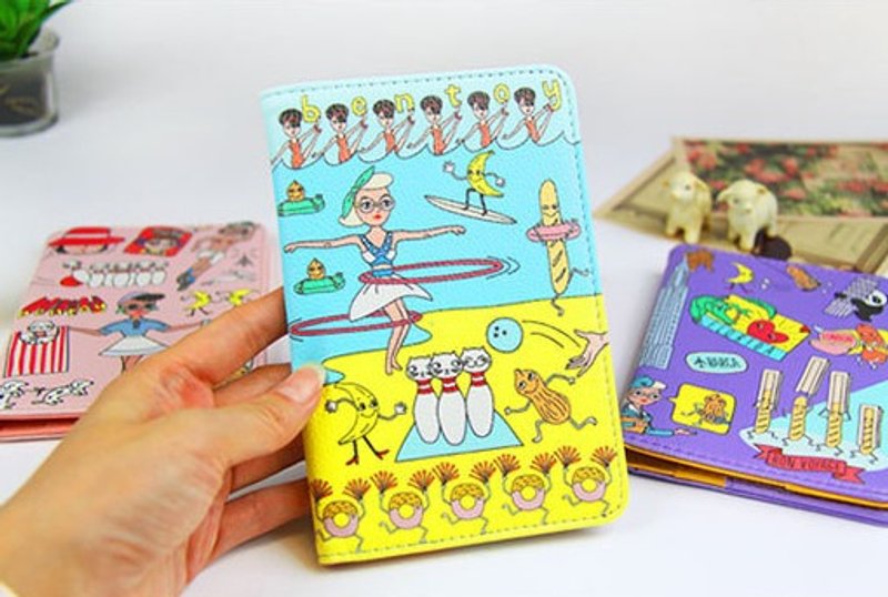 Bentoy x 怪叔叔-护照套(水蓝) - 护照夹/护照套 - 真皮 